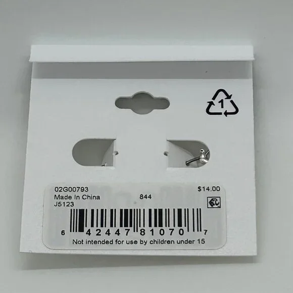 Chaps Silver-Tone Double Hoop Earrings With Dangling Oval Accents For Women - Picture 10 of 14